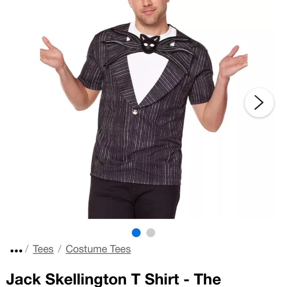 Disney Jack Skellington Black and White T-Shirt
